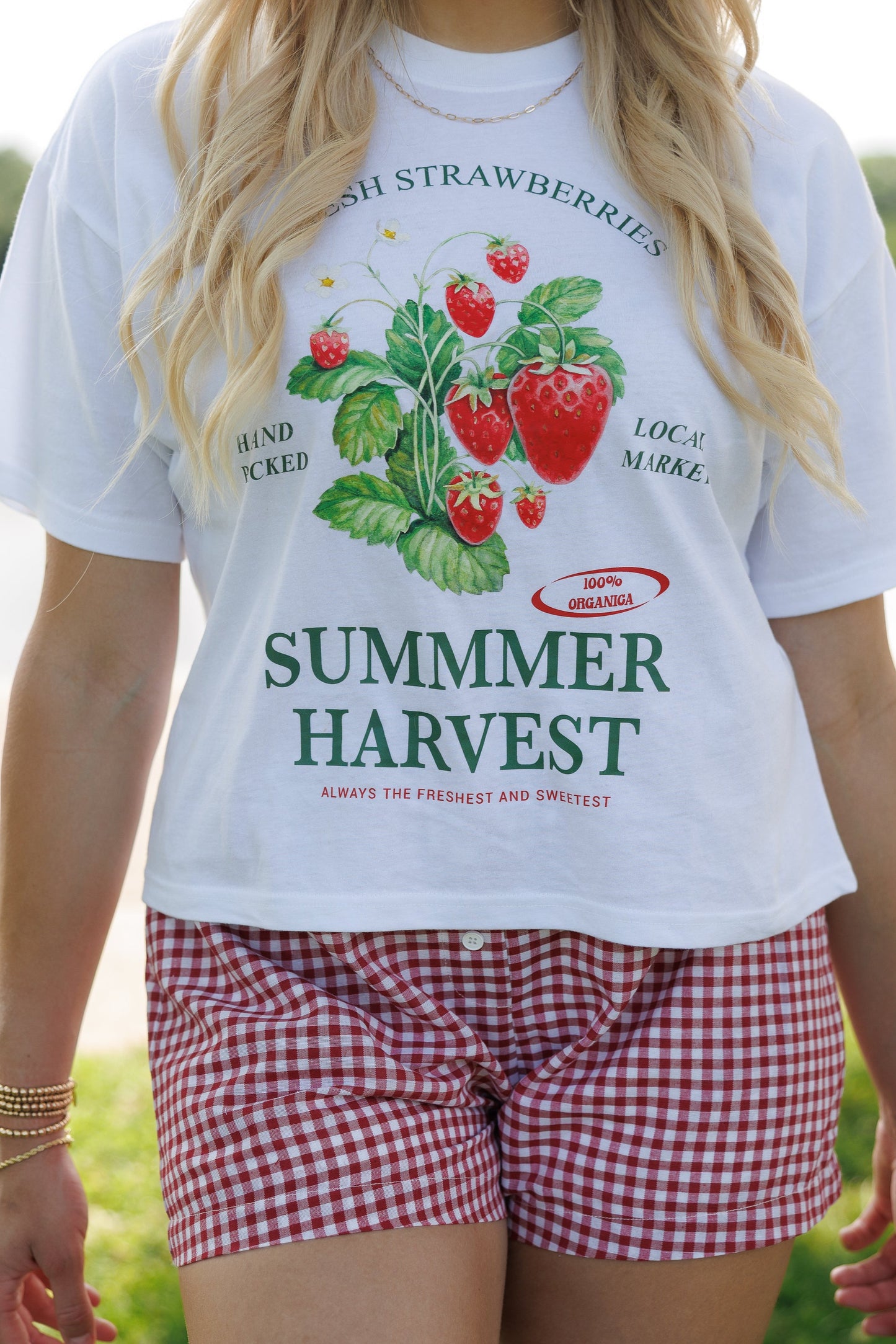 Strawberry Fields Oversized Crop Top