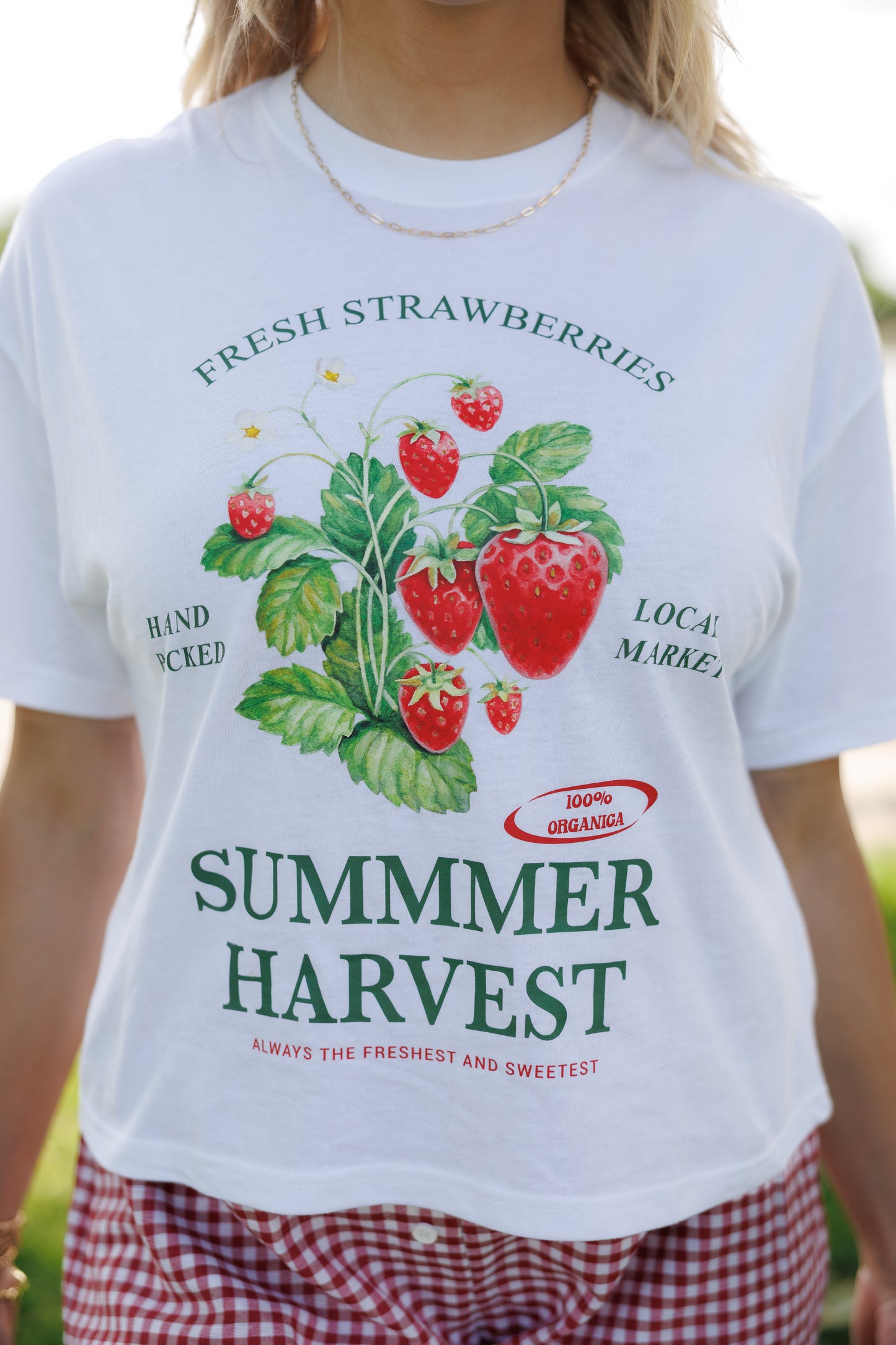 Strawberry Fields Oversized Crop Top