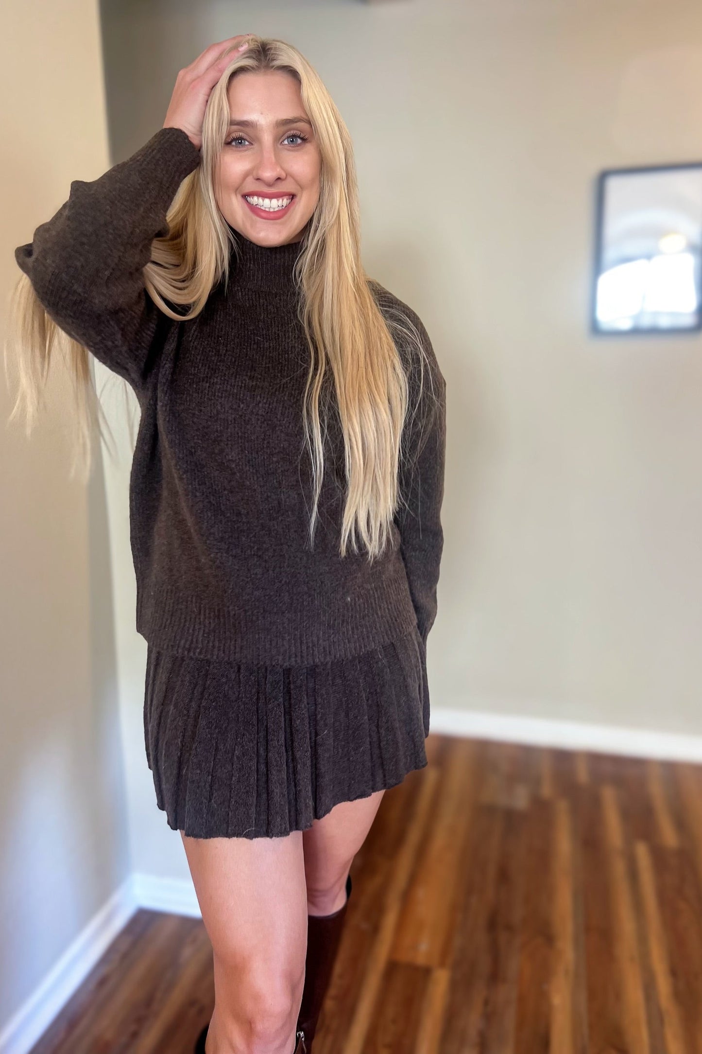 Pumpkin Cream Knit Top
