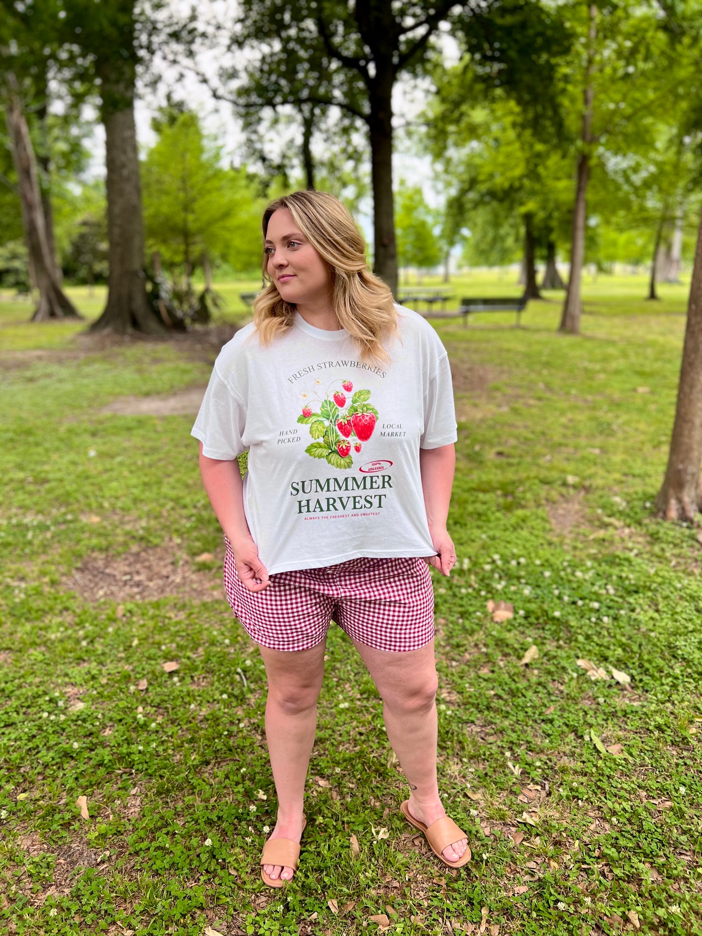 Strawberry Fields Oversized Crop Top