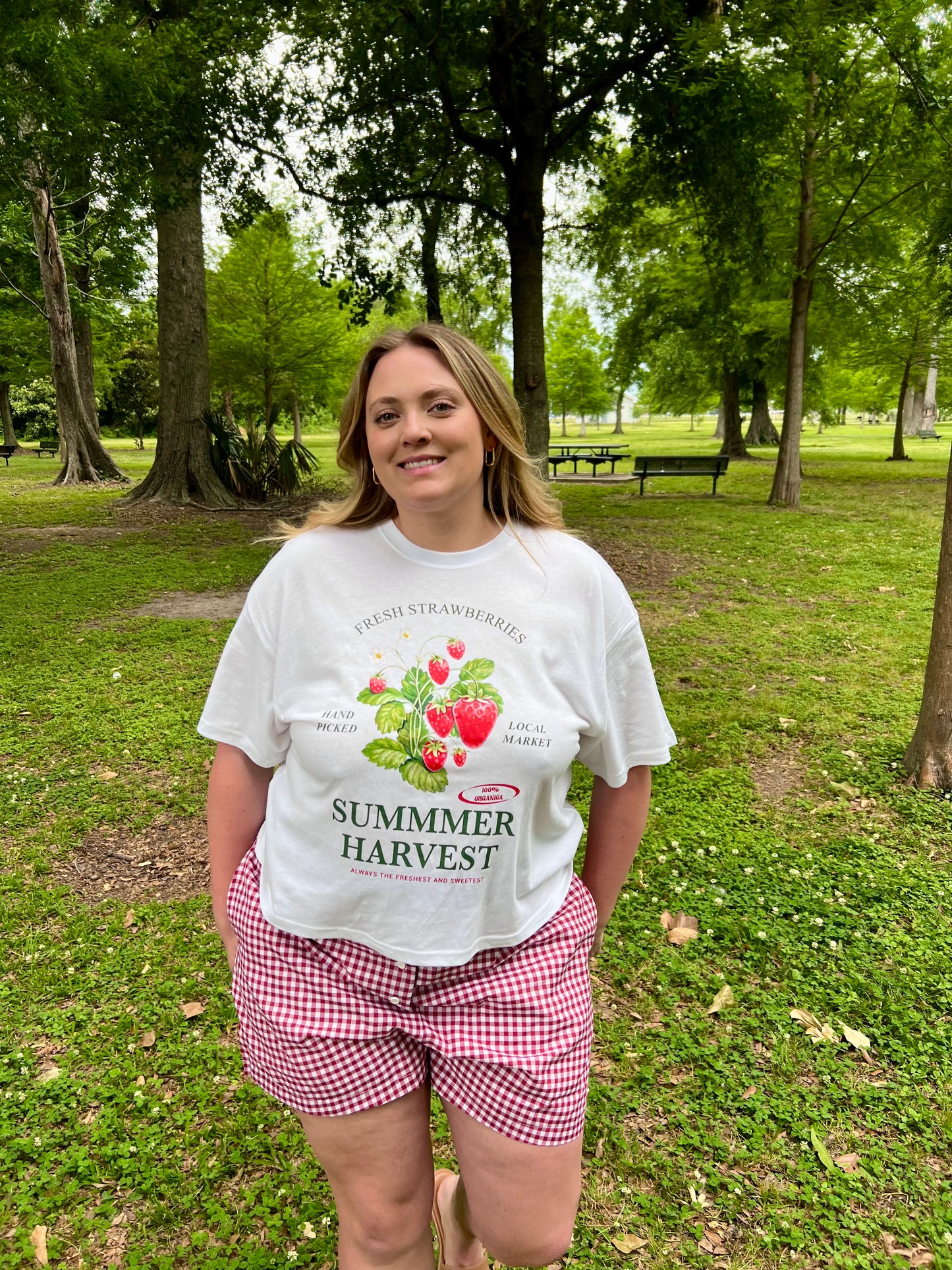 Strawberry Fields Oversized Crop Top