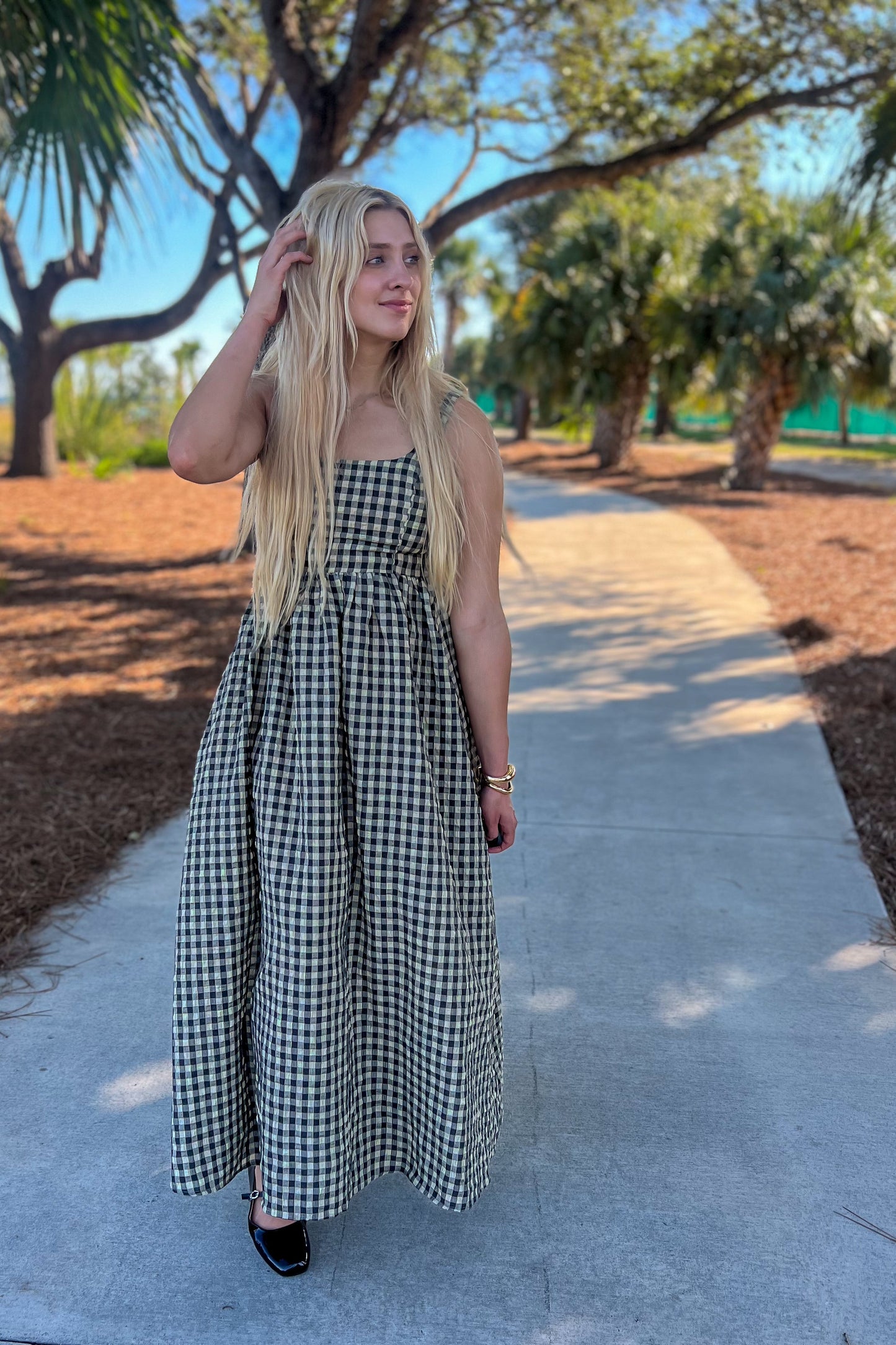 Georgia Gingham Maxi Dress