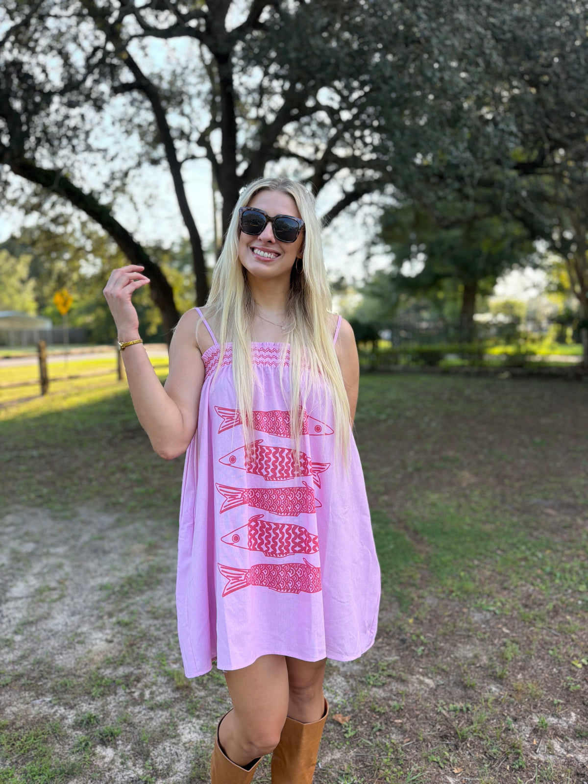 Daily Catch Pink Mini Dress
