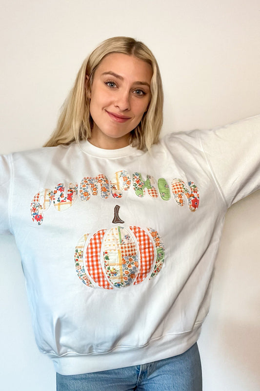 Pumpkin Patchwork Pullover