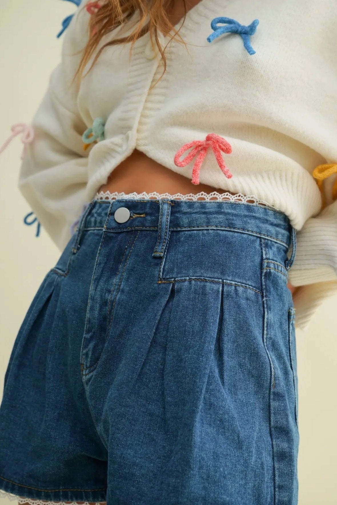 Sweet Stitch Denim Shorts