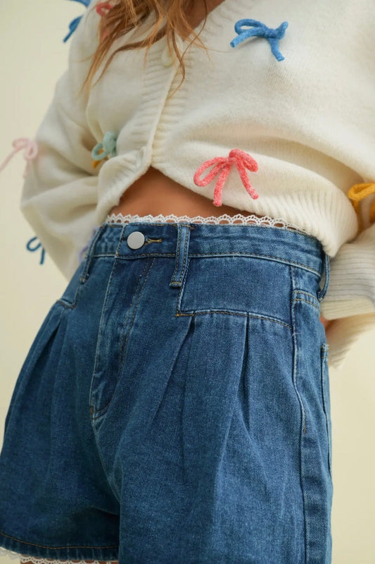Sweet Stitch Denim Shorts