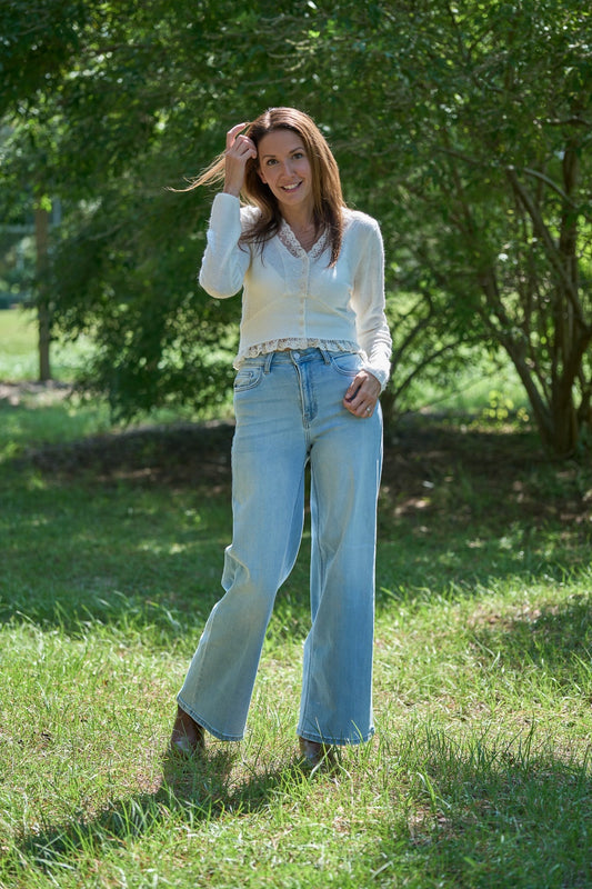 Hazel High Rise Wide Leg Jeans