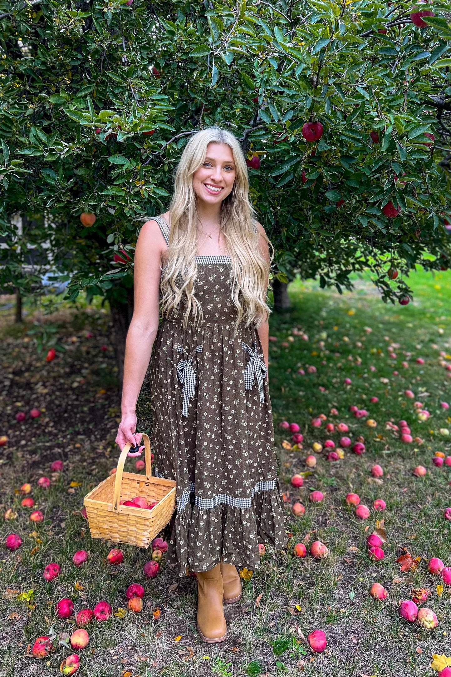 Apple Blossom Midi Dress