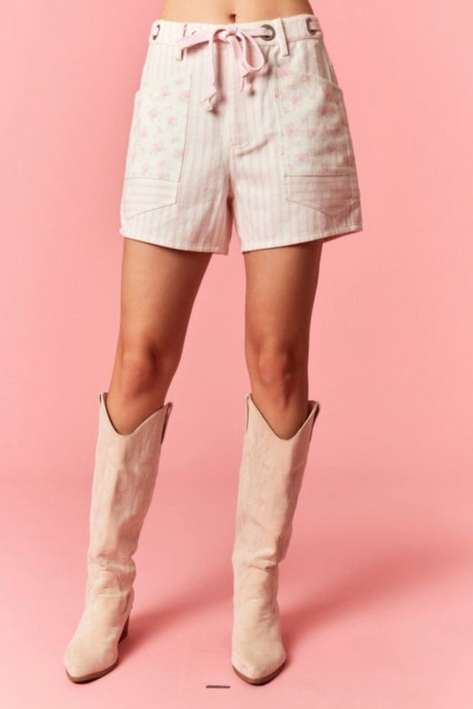 Sweet Escape Patchwork Shorts