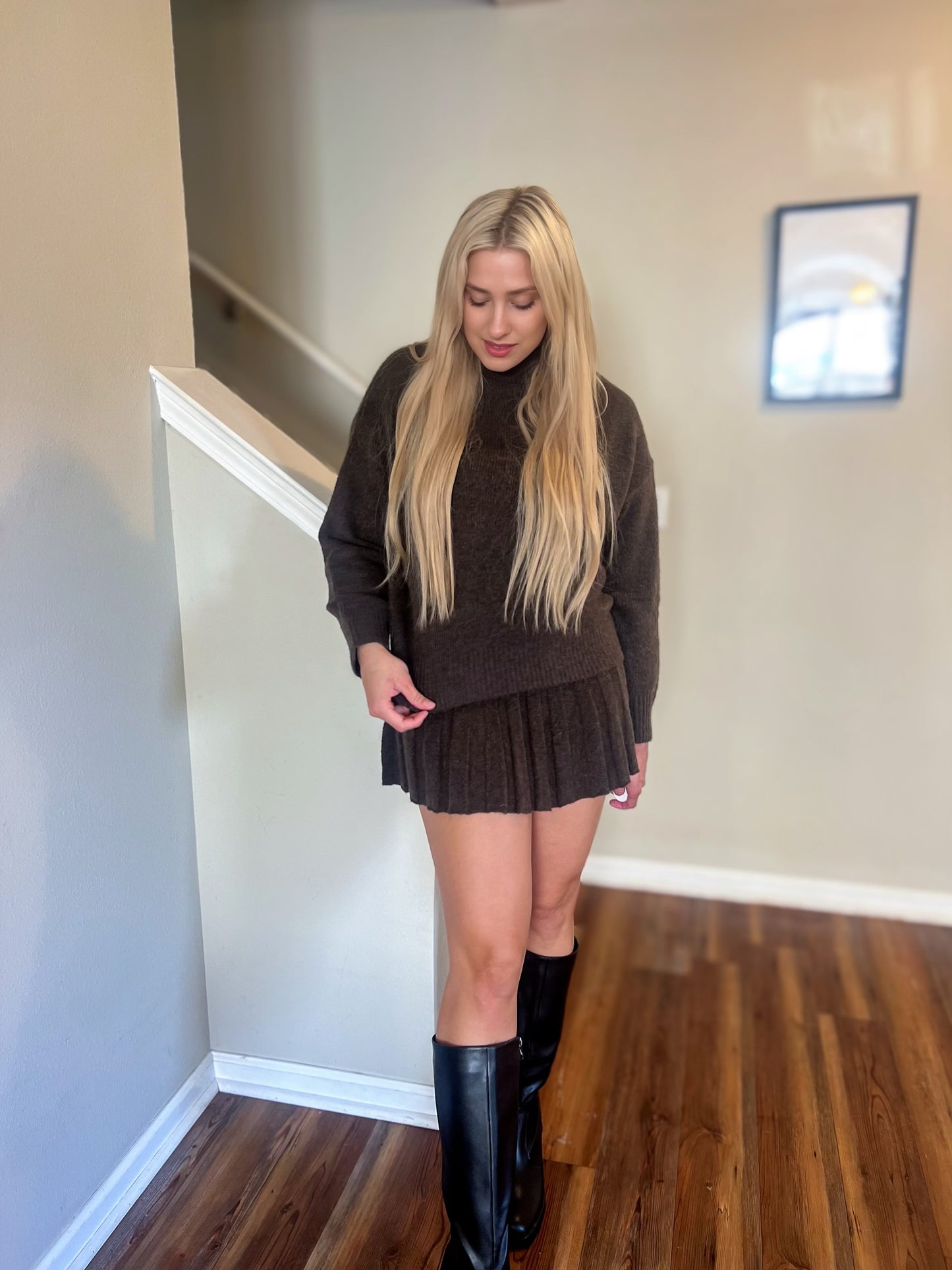 Pumpkin Cream Knit Top