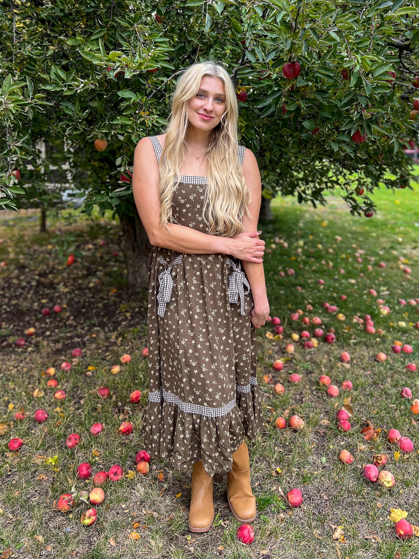 Apple Blossom Midi Dress