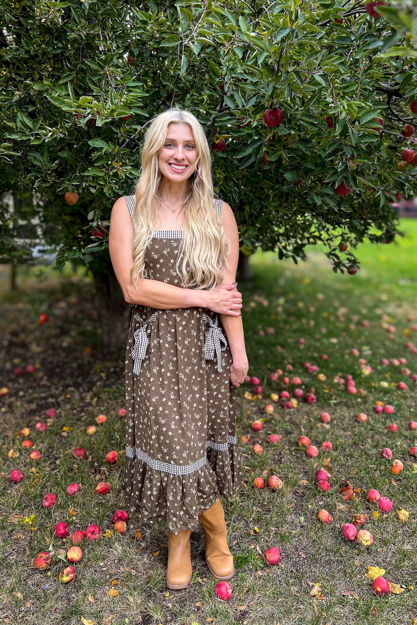 Apple Blossom Midi Dress