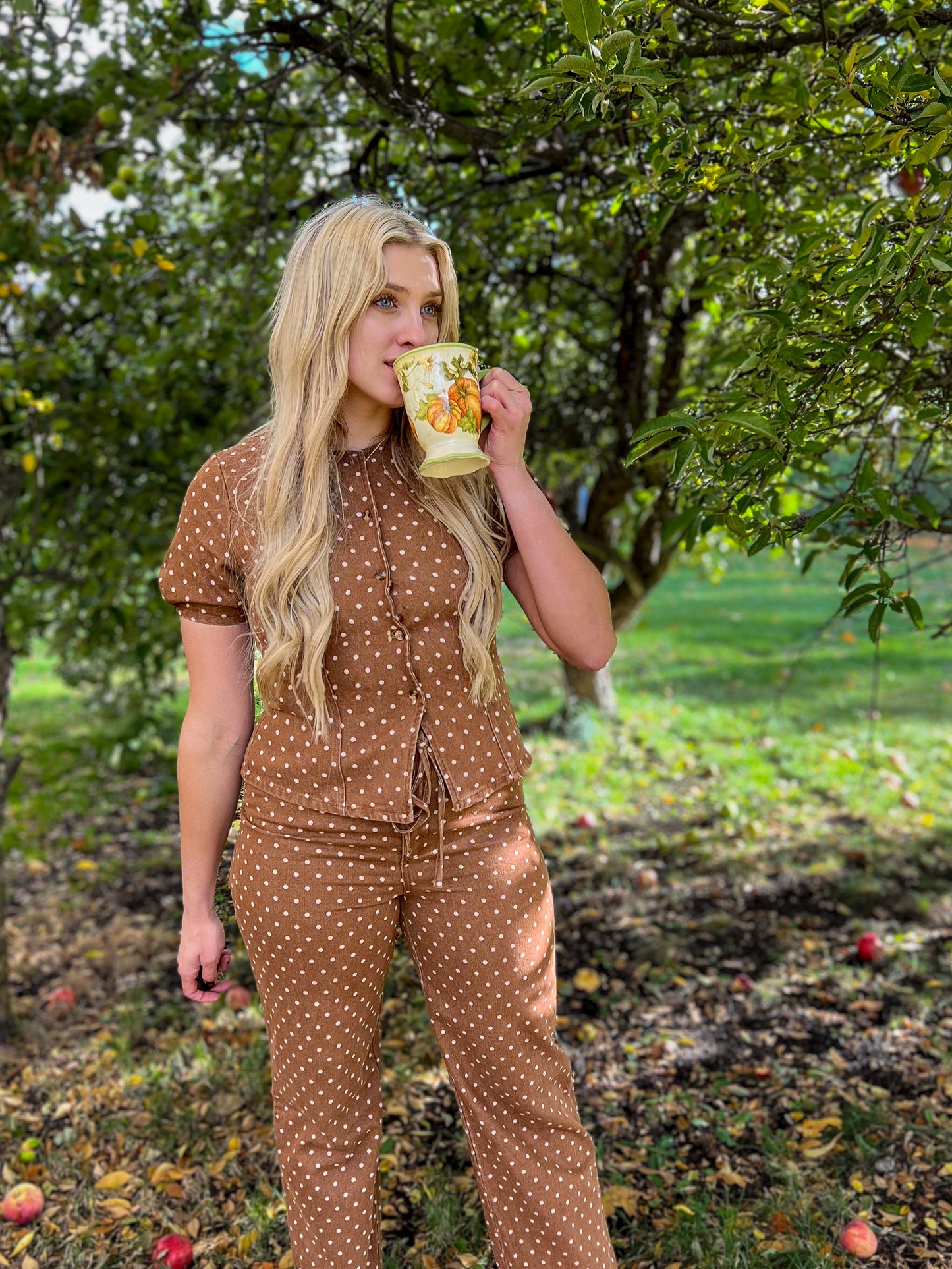 Maple Sugar Button-Front Top