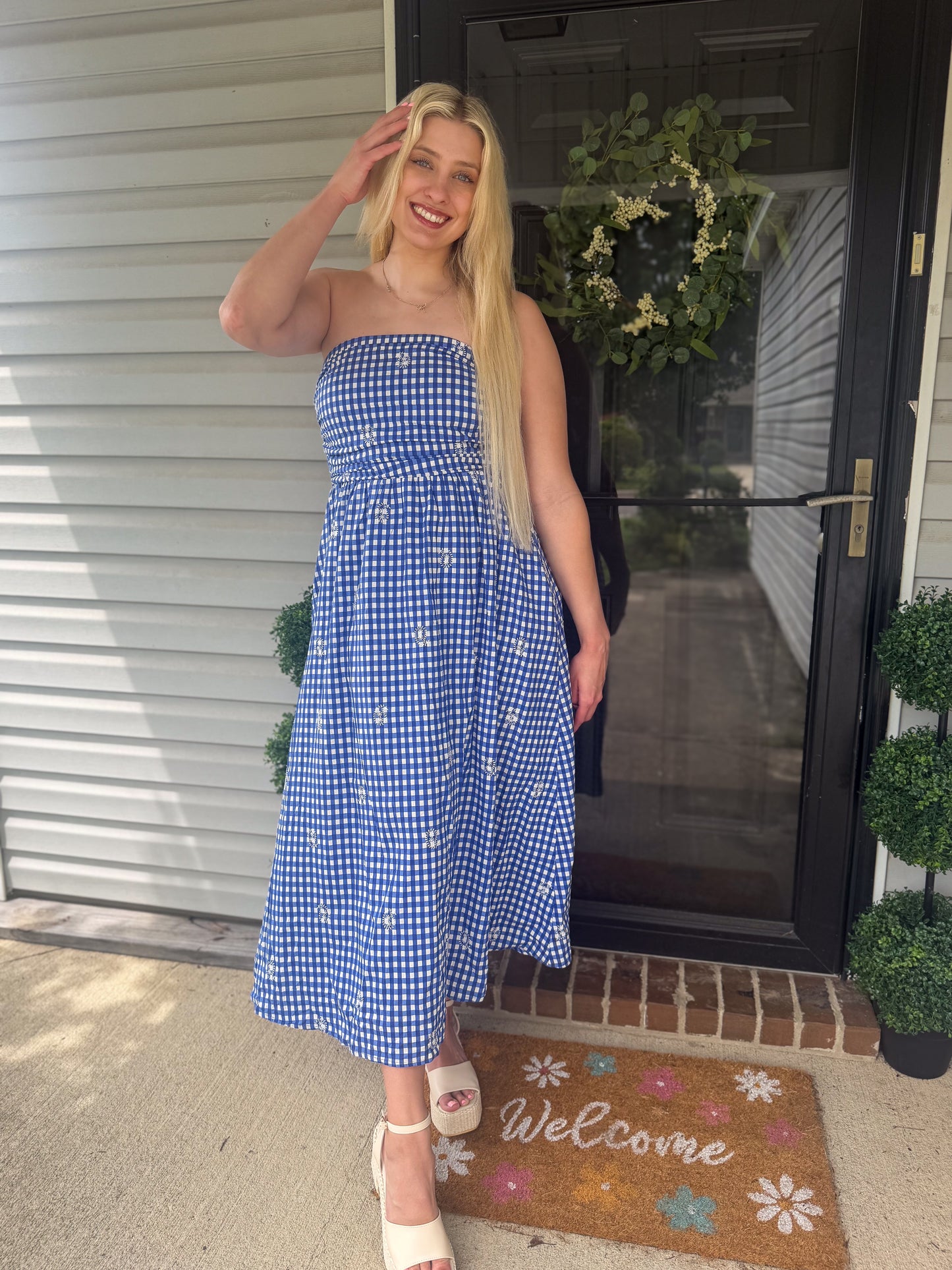 Santorini Coast Midi Dress
