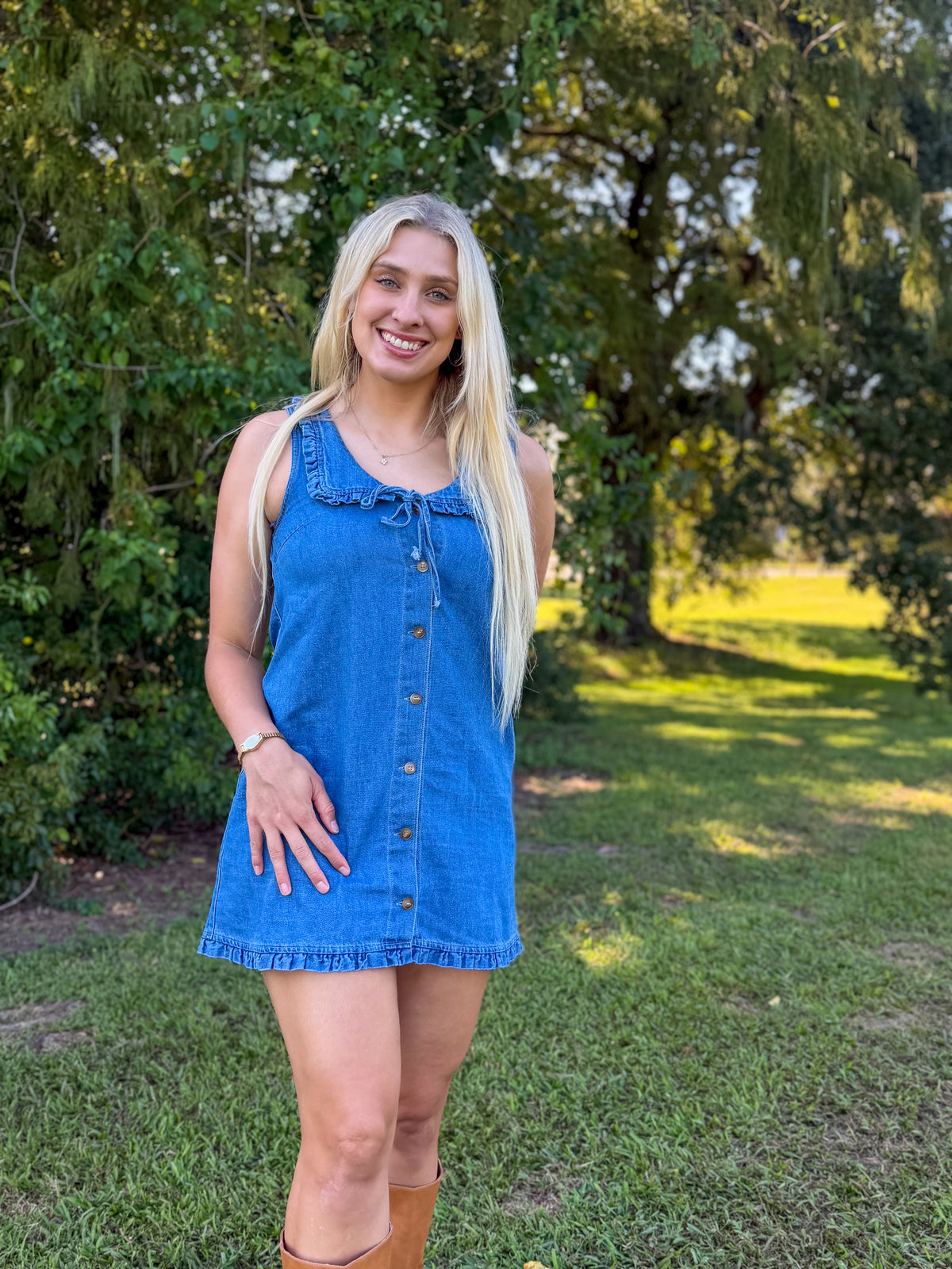 Blue Jean Baby Denim Mini Dress