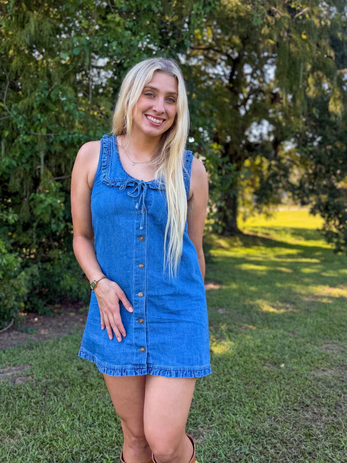Blue Jean Baby Denim Mini Dress