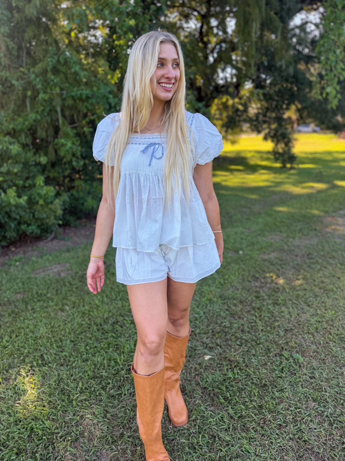 Sunday in Provence Babydoll Top