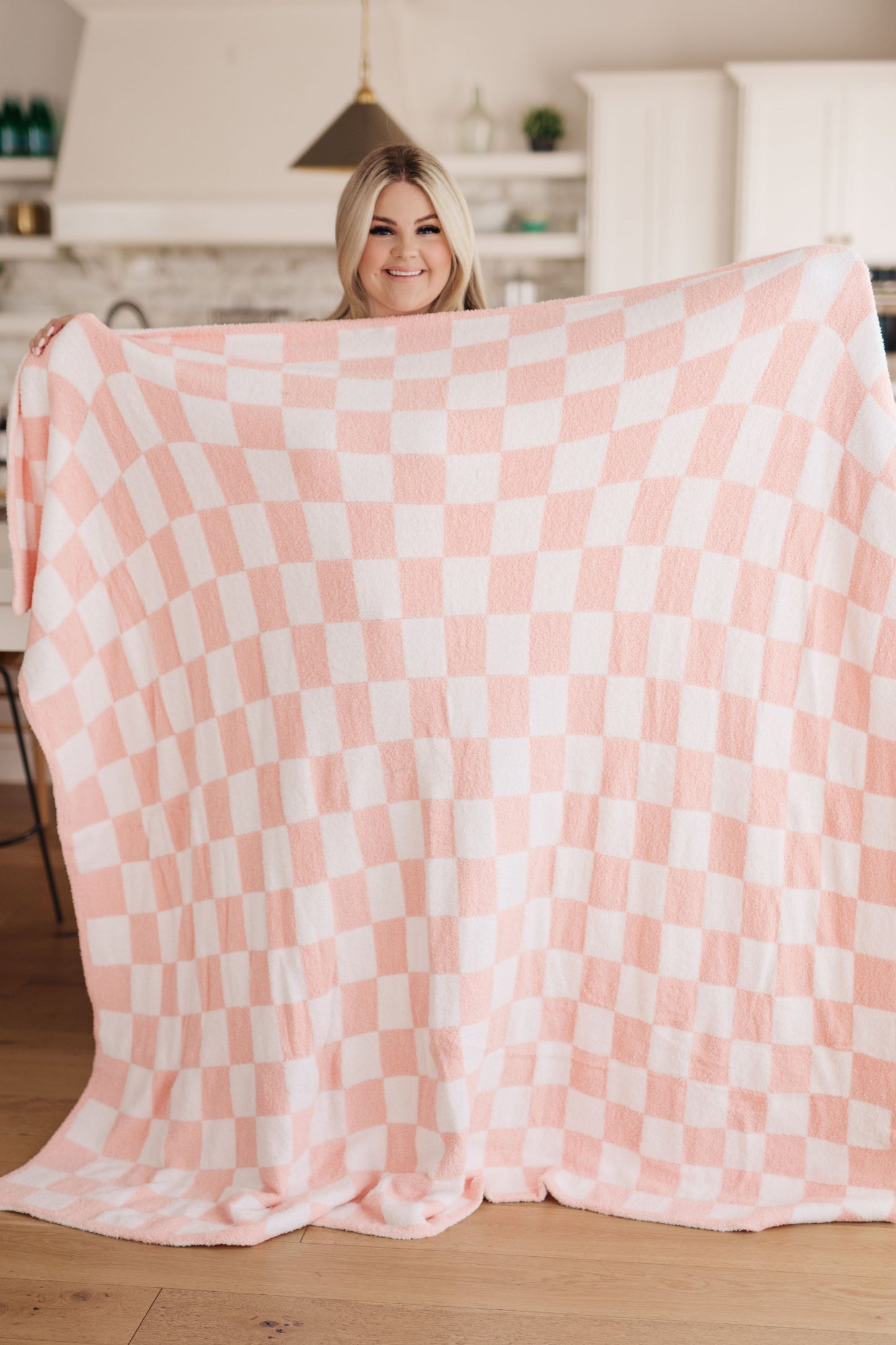 Penny Blanket in Pink Check